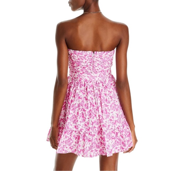 Aqua, Floral Strapless Mini Dress - Picture 4 of 5